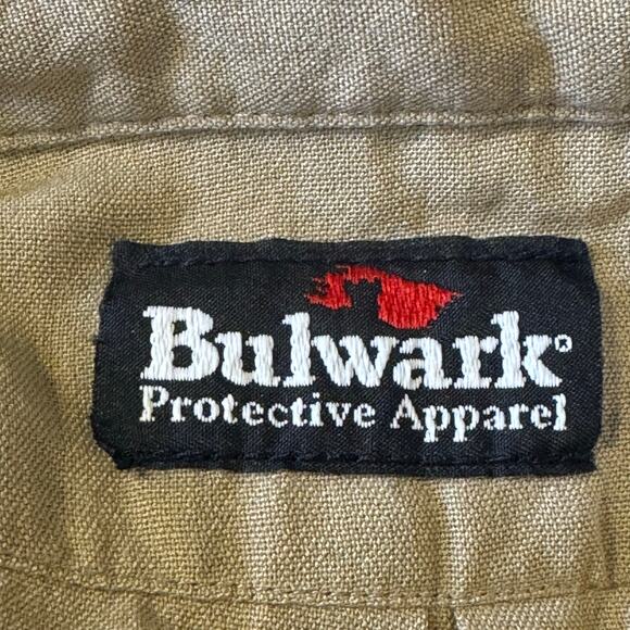 Bulwark Protective Apparel Tan Size XXL Button Up Nomex FR Shirt - Picture 7 of 8